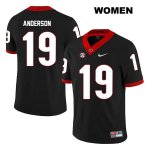 Women's Georgia Bulldogs NCAA #19 Adam Anderson Nike Stitched Black Legend Authentic College Football Jersey BUT3154RB